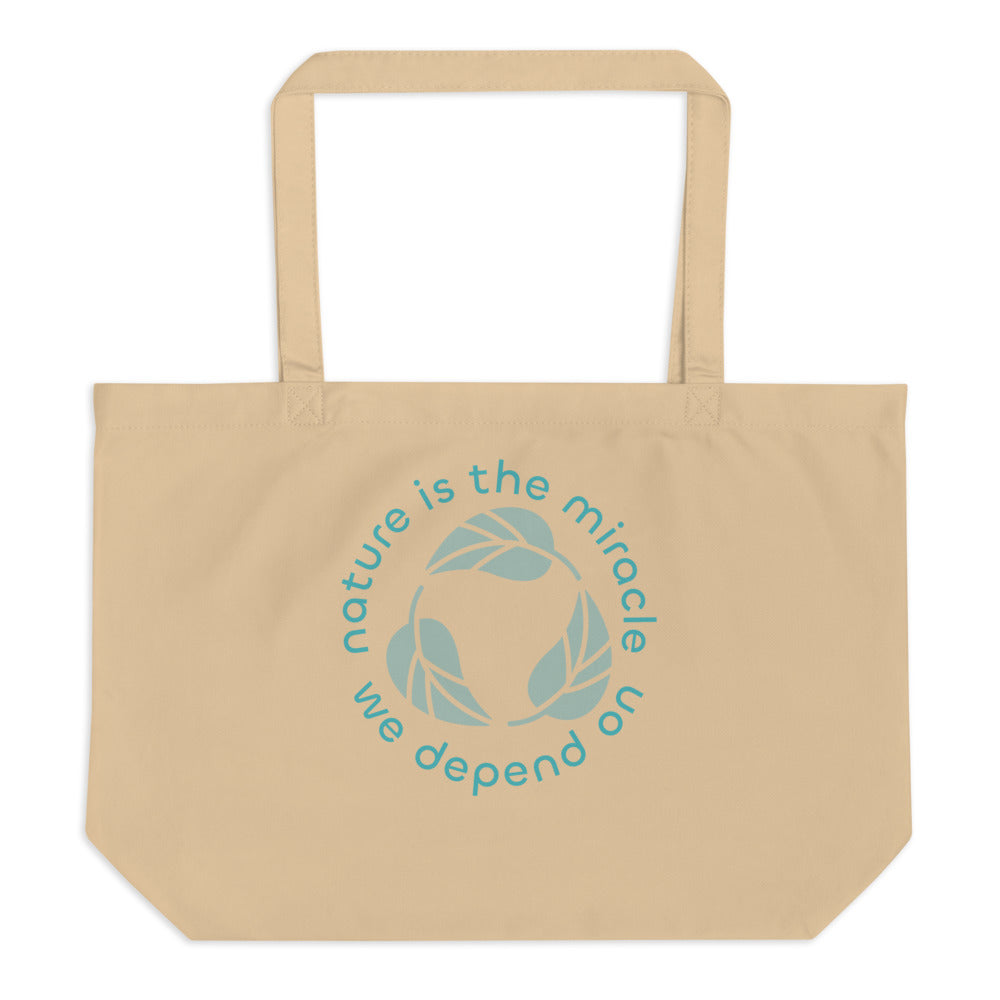 Large organic tote bag